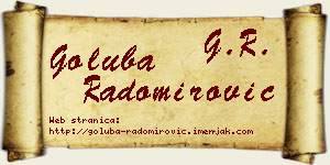Goluba Radomirović vizit kartica